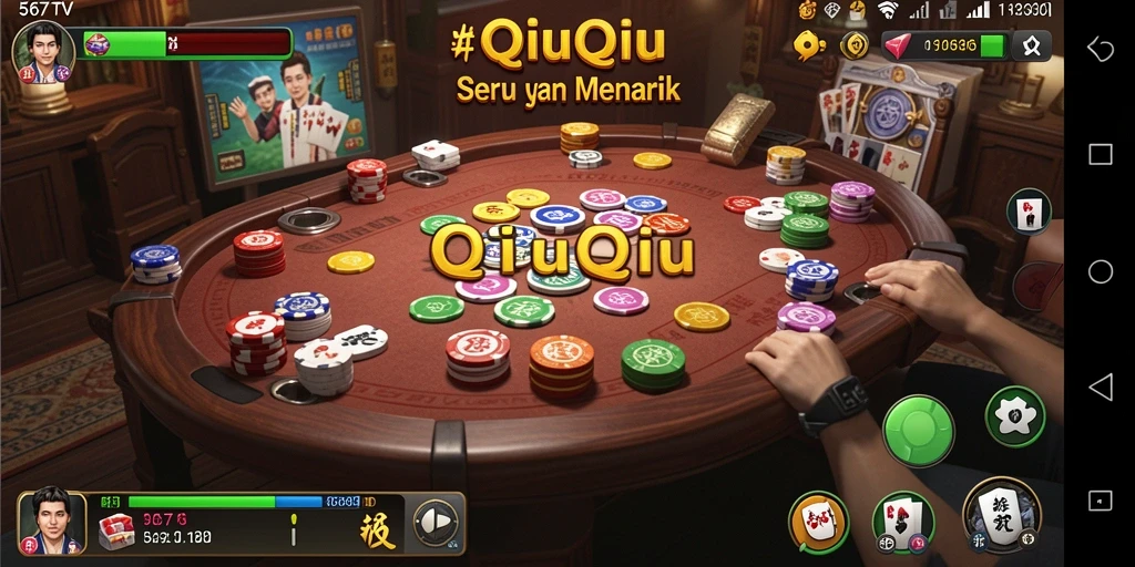 Screenshot gameplay QiuQiu yang menampilkan keseruan bermain di 567TV.