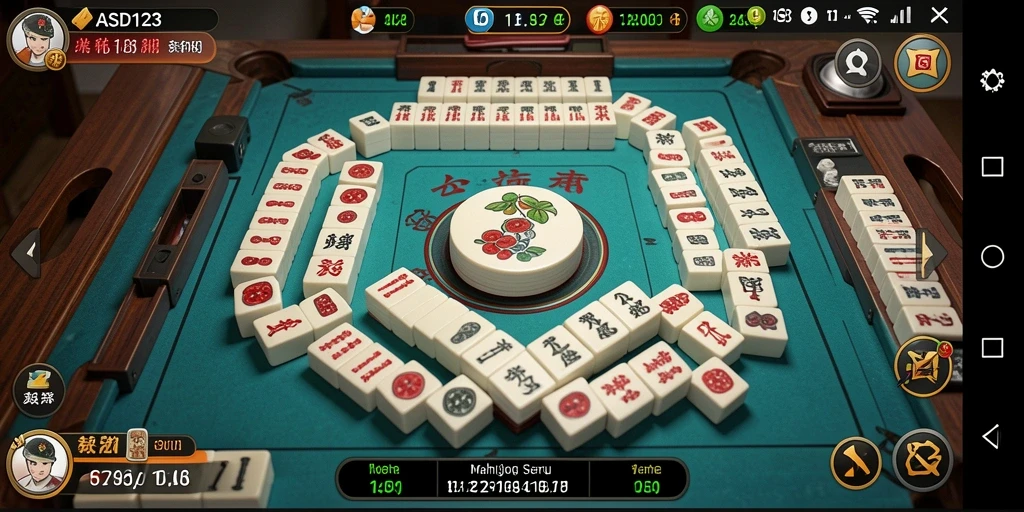 Screenshot gameplay ASD123 menunjukkan keseruan bermain Mahjong.