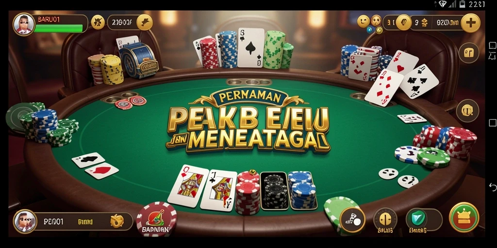 Tampilan gameplay poker BARU01 yang mendebarkan dan seru.