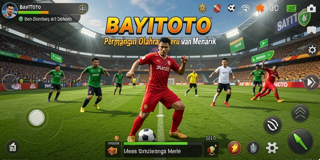 Tangkapan layar menampilkan aksi seru di BAYITOTO dengan gameplay olahraga yang menarik.