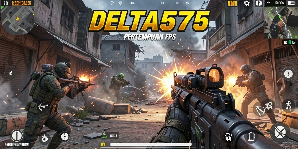 Gameplay menegangkan di DELTA575 yang penuh aksi.