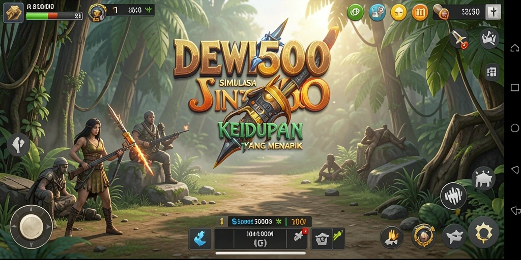 Tampilan gameplay DEWI5000 dengan aktivitas simulasi kehidupan.