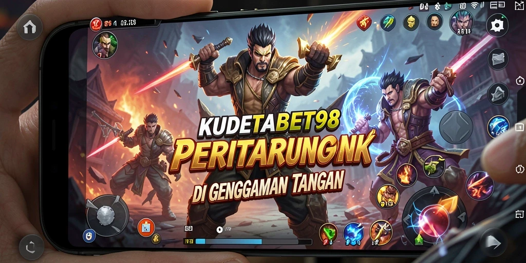 Screenshot permainan KUDETABET98 menampilkan karakter bertarung dengan grafis yang menawan.