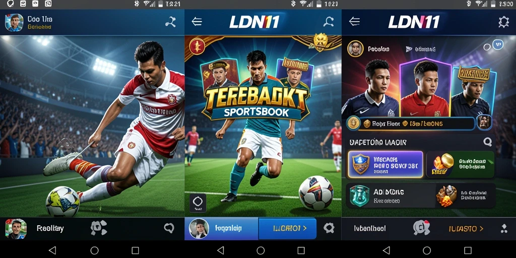Screenshot utama LDN11 menunjukkan pengguna menikmati taruhan olahraga.