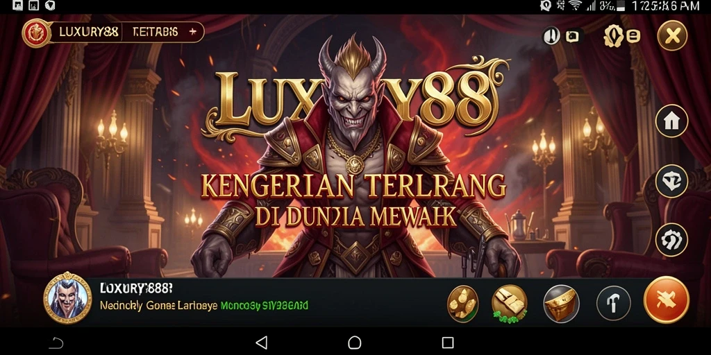 Tangkapan layar menampilkan momen mencekam di dalam LUXURY88.