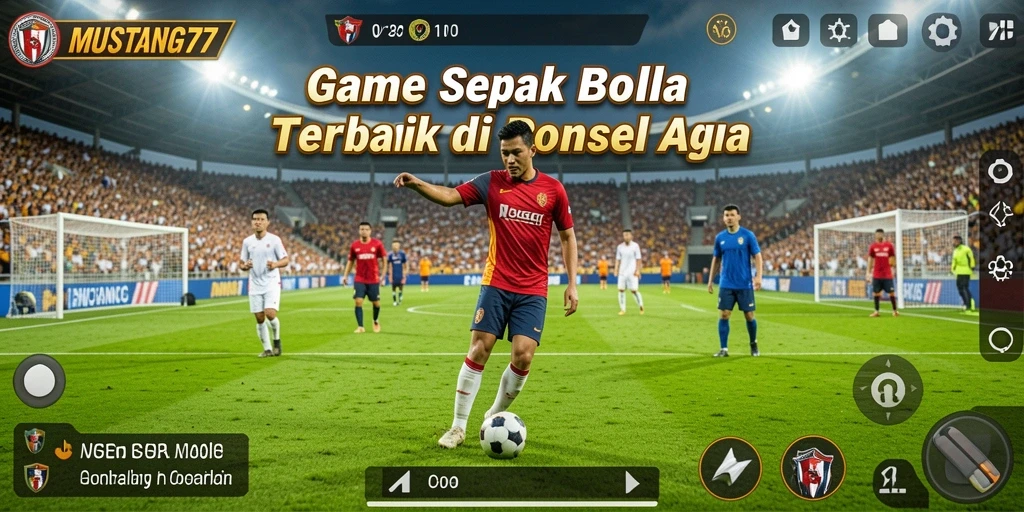 Screenshot MUSTANG77 menampilkan momen bermain sepak bola yang mendebarkan.