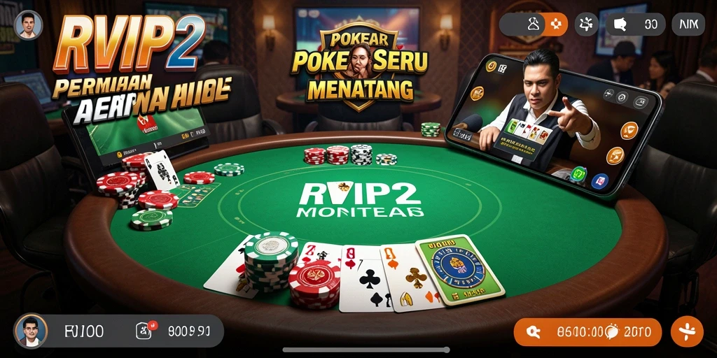 Tampilan gameplay Poker yang mendebarkan di RVIP2.