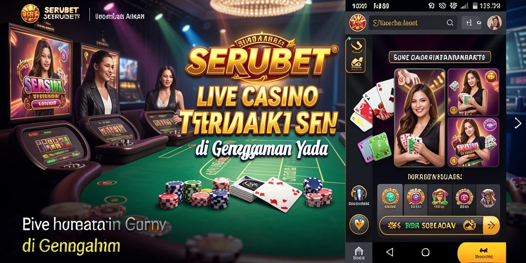 Tampilan menarik dari gameplay Live Casino di SERUBET.