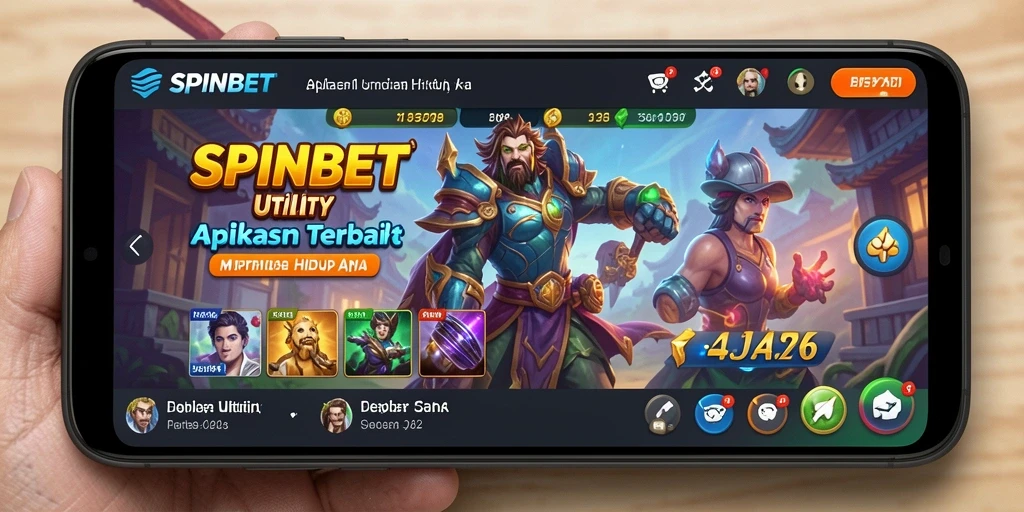 Gambar tampilan antarmuka utama aplikasi SPINBET yang memudahkan penggunaan.